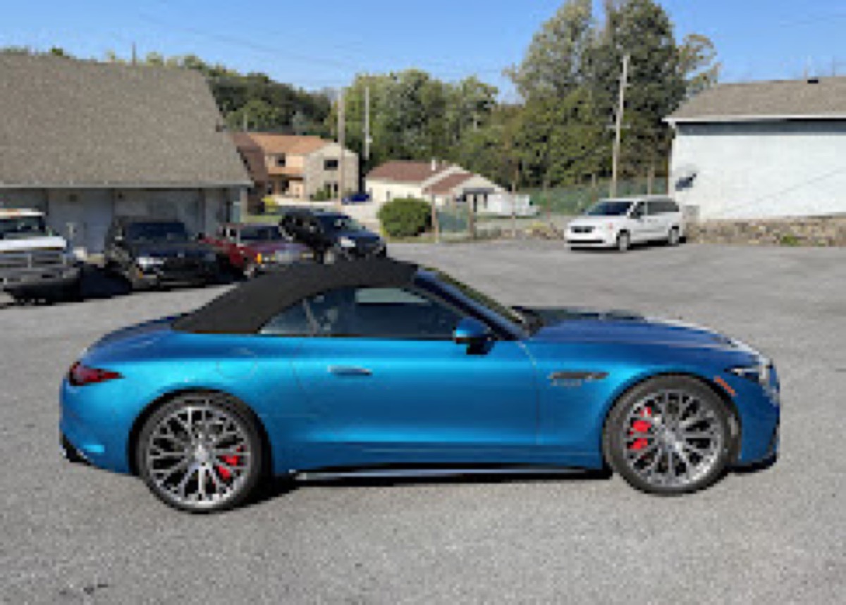 Professional auto detailing before and after result