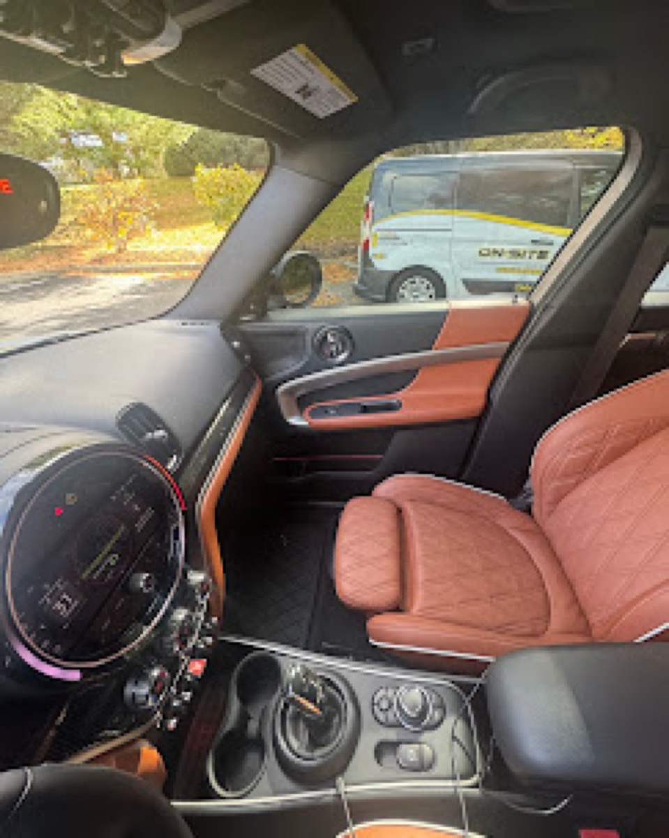 Professional auto detailing before and after result