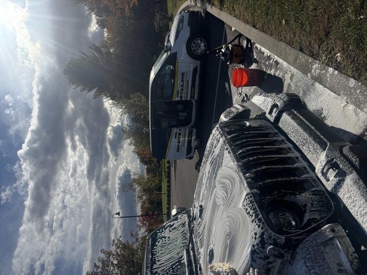 Professional auto detailing before and after result