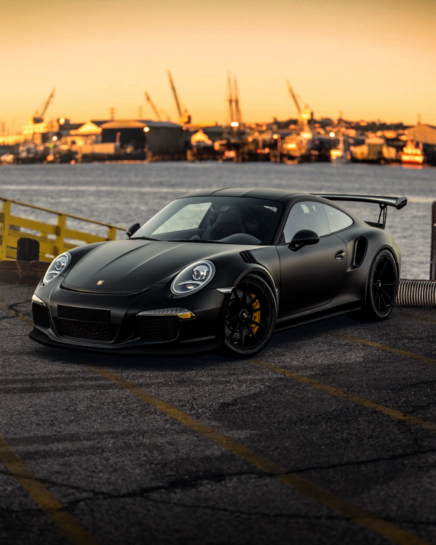 Auto detailing Collegeville PA — matte black Porsche 911 GT3 RS at sunset, representing premium mobile car detailing and ceramic coating in Collegeville, Trappe, Royersford and Montgomery County PA
